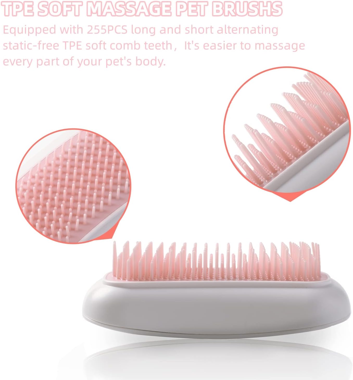 Electric Vibrating Pet Massage Brush | Dog & Cat Grooming Brush
