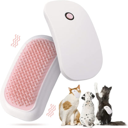Electric Vibrating Pet Massage Brush | Dog & Cat Grooming Brush