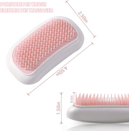 Electric Vibrating Pet Massage Brush | Dog & Cat Grooming Brush